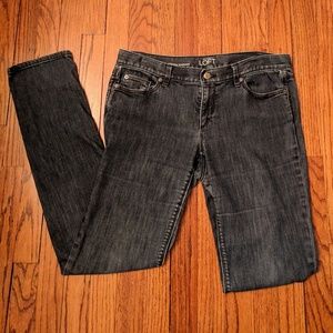 LOFT | Modern Skinny Distressed Dark Wash Jeans